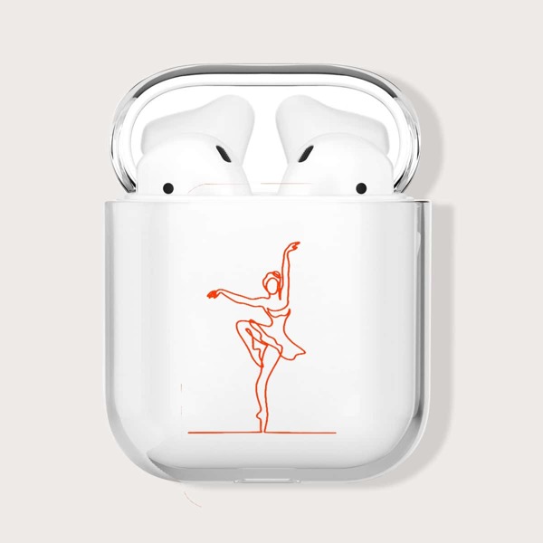 

Ballet Print Clear Airpods Case, Orange