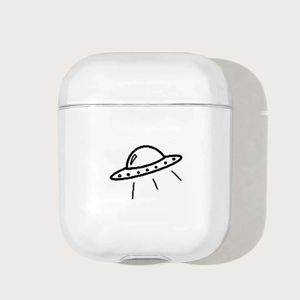 

Прозрачный чехол для Airpods с принтом нло