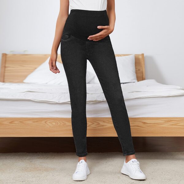 

Maternity High Waist Skinny Jeans, Black