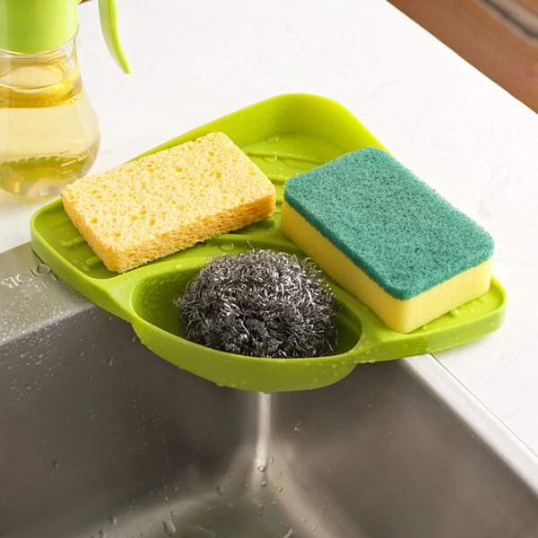 

1pc Kitchen Drain Rack, Green
