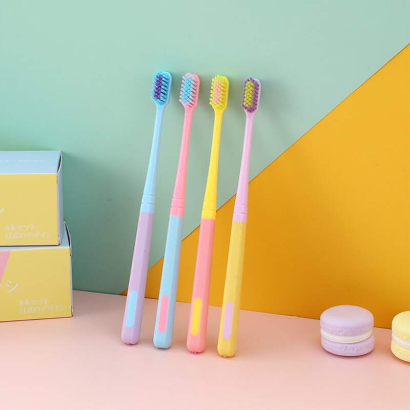 

8pcs Random Color Toothbrush Set, Multicolor