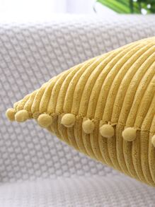 1pc Pom Pom Cushion Cover Without Filler