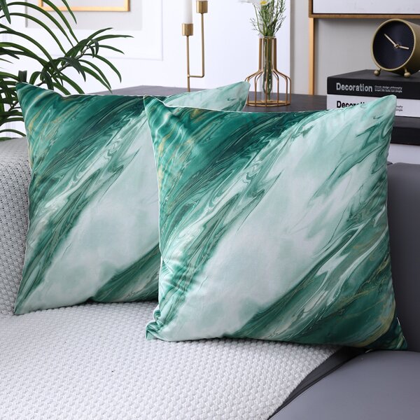 

1pc Marble Pattern Cushion Cover Without Filler, Multicolor