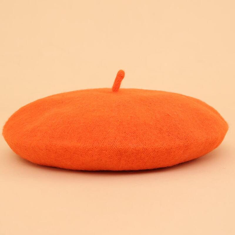 

1pc Solid Beret, Orange