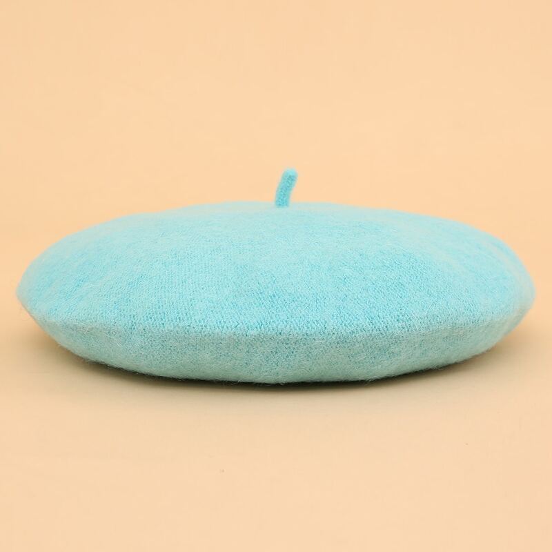

1pc Solid Beret, Mint blue