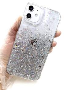 Y2k亮片裝飾手機殼，適用於iPhone 15/15Pro/15Plus/15Promax - 銀色 - 查看 5