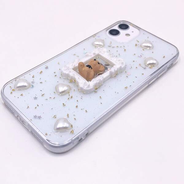 

Чехол для iPhone с сердечком, Прозрачный