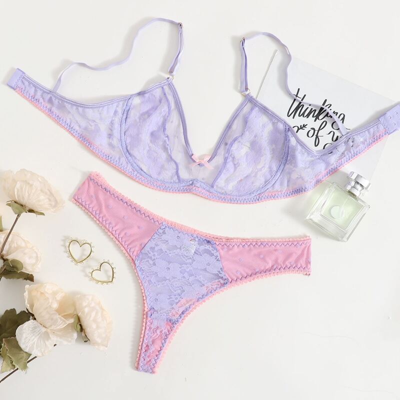 

Lace Lingerie Set, Multicolor