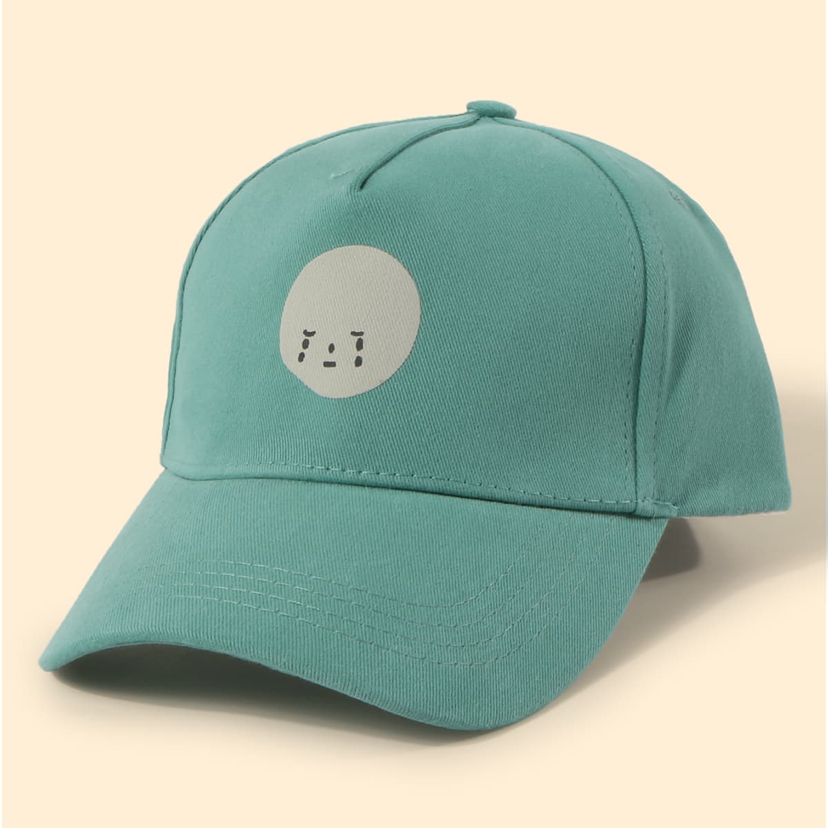 

Cartoon Expression Baseball Cap, Green