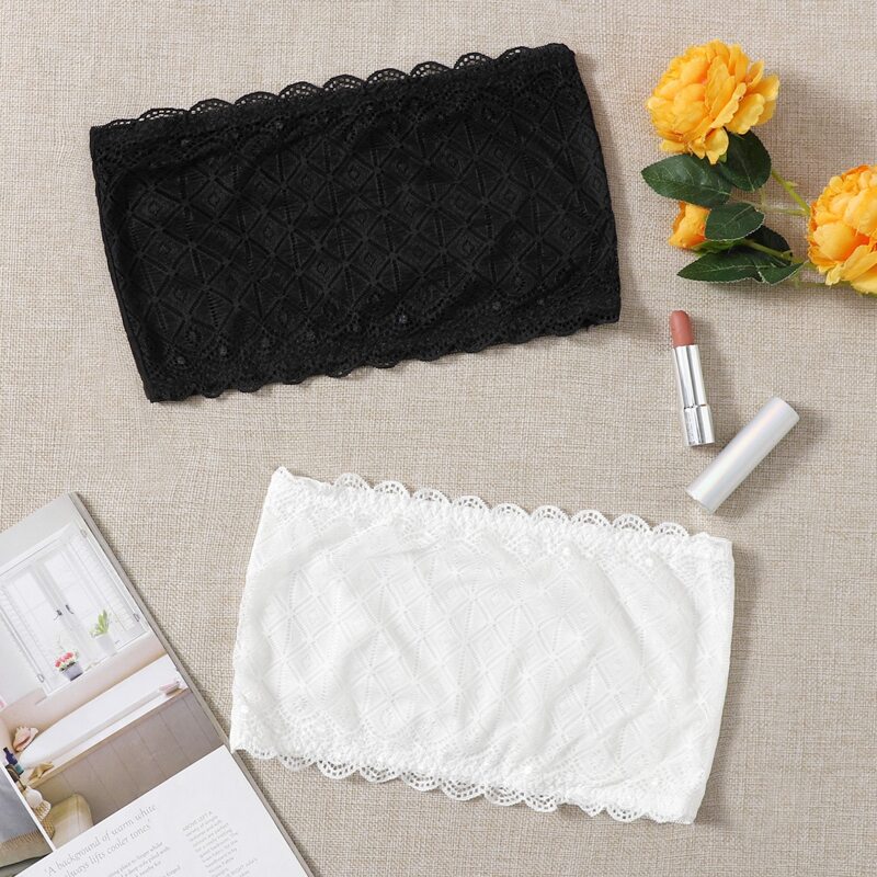 

2pack Lace Bralette Set, Black and white
