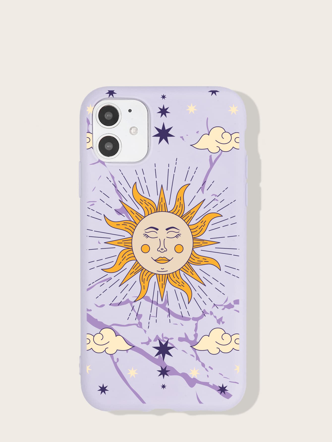 Cartoon Graphic Case Compatible With iPhone - Purple - View 1