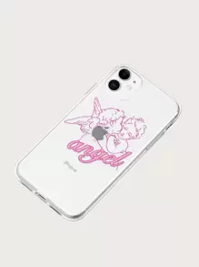 天使圖案iPhone手機殼 - 無色 - 查看 2