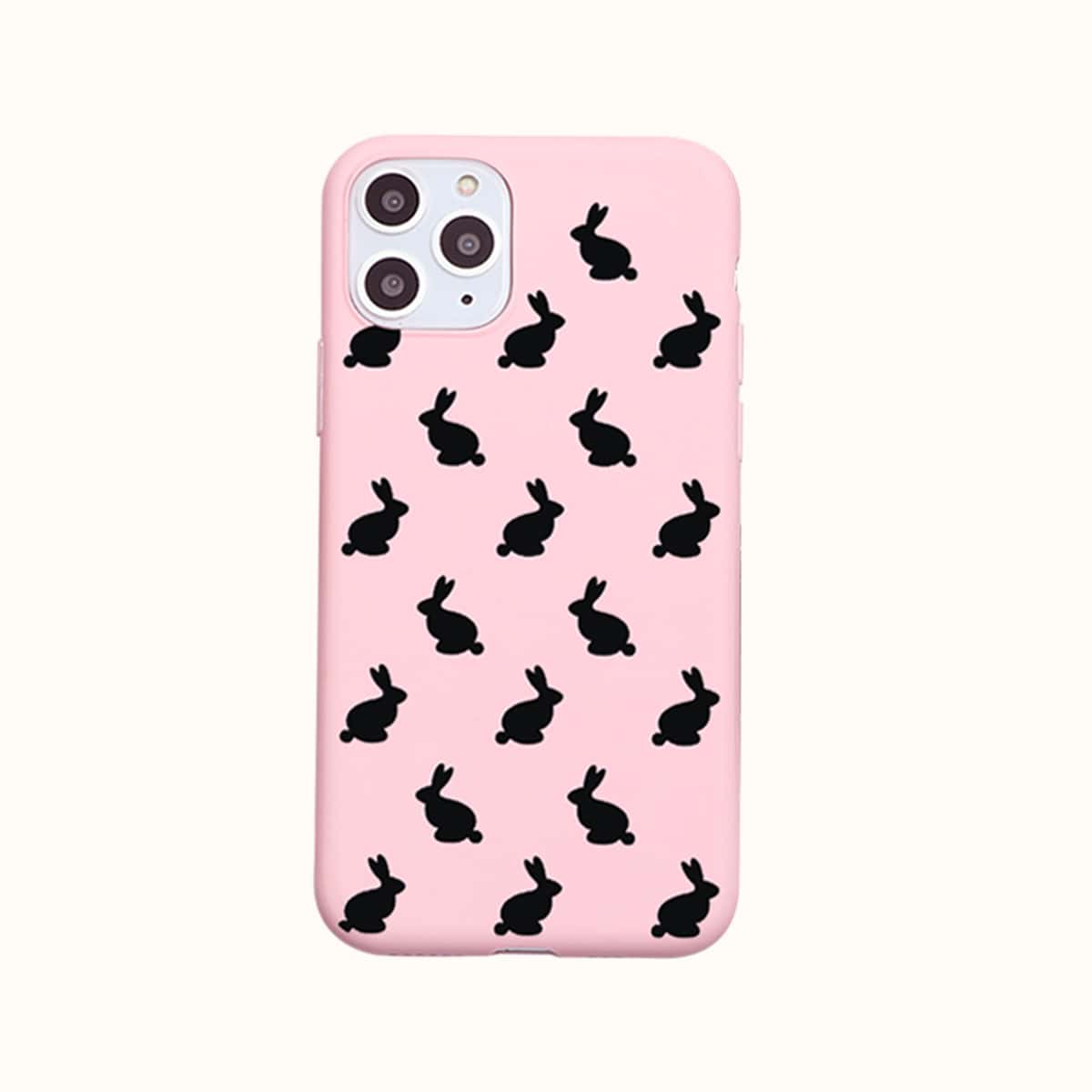 

Rabbit Print Phone Case, Pink