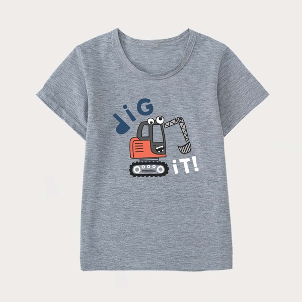 

Toddler Boys Cartoon Graphic Tee, Grey