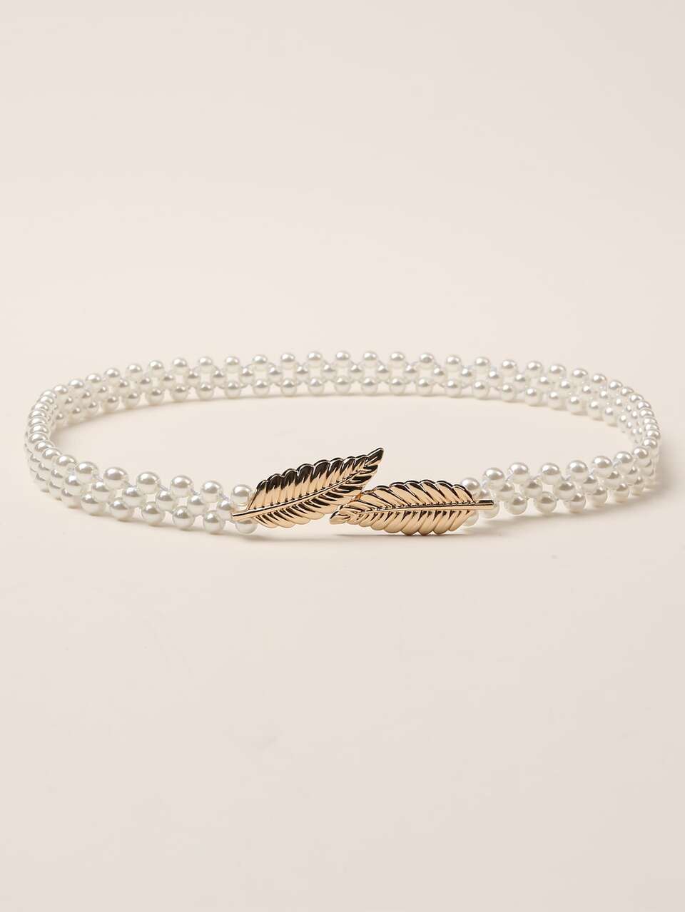 Faux Pearl Beaded Belt Elegant