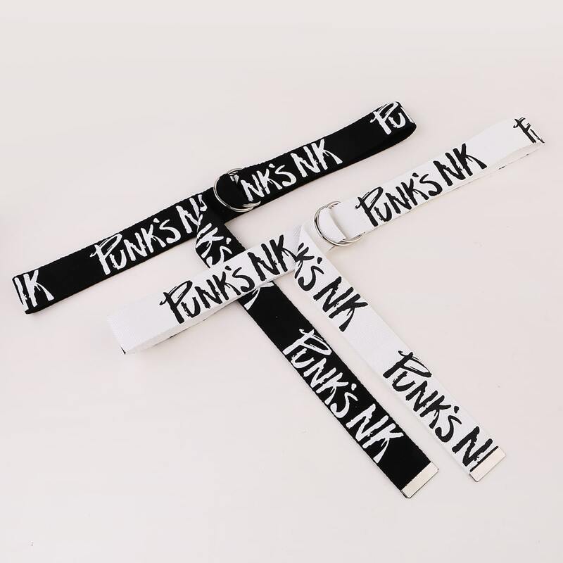 

2pcs Letter Tape Belt, Black and white