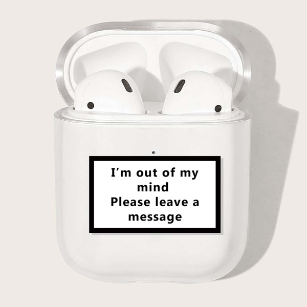 

Slogan Graphic Clear Airpods Case