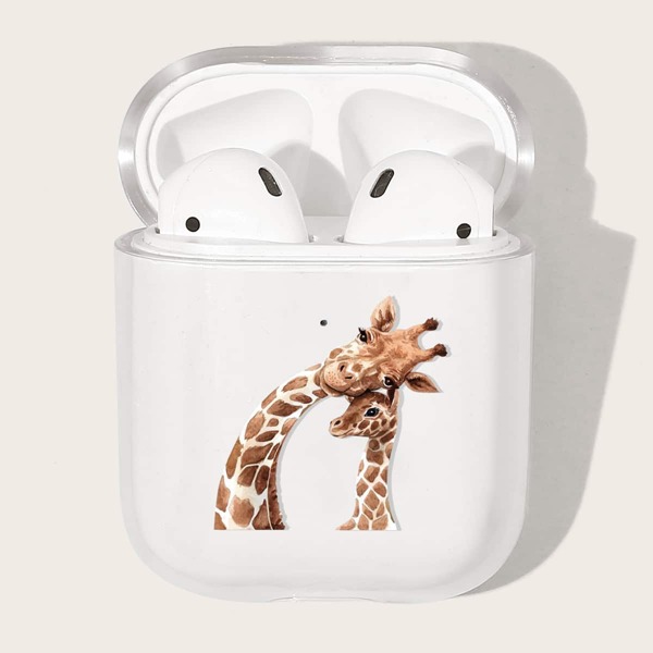 

Giraffe Print Clear Airpods Case