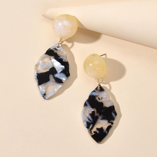 

Acrylic Rhombus Drop Earrings, Multicolor