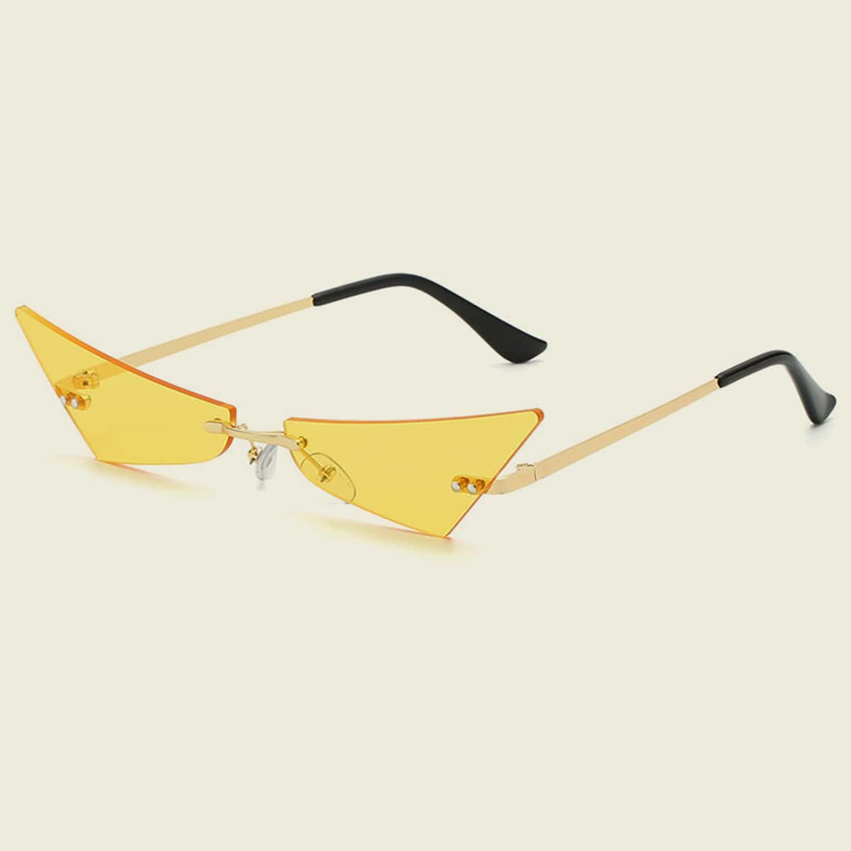 

Rimless Geo Frame Sunglasses