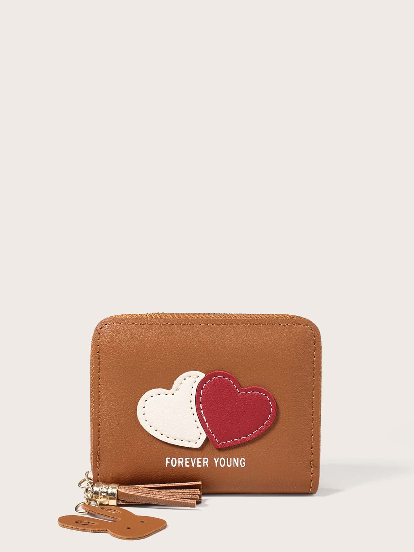 Monedero con corazón - Marrón - Ver 1