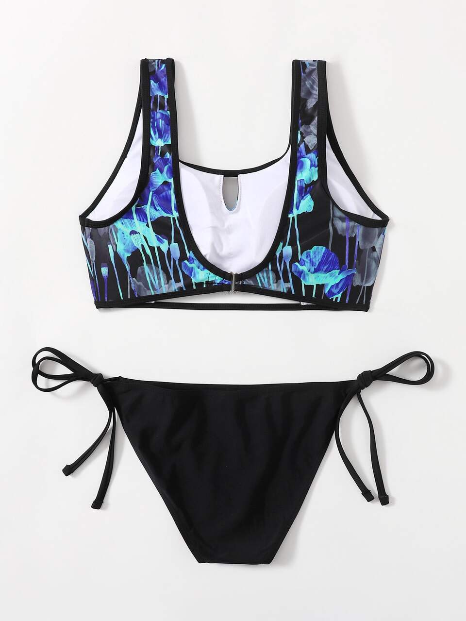 Floral Cut-Out Tie Side Bikini Summer