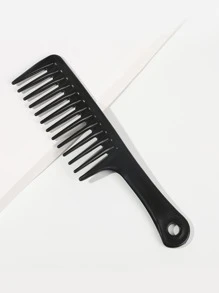 Wide Tooth Comb, Hair Brush/Hair Comb Anti Frizz For All Hair Types - Black - View 1