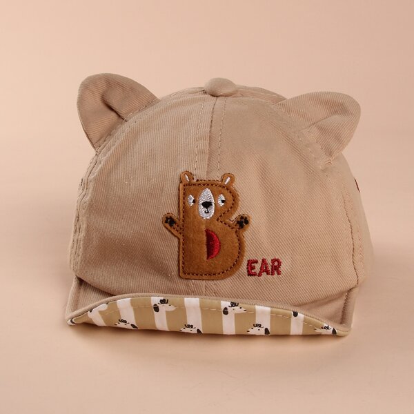 

Baby Cartoon Embroidered Baseball Cap, Khaki