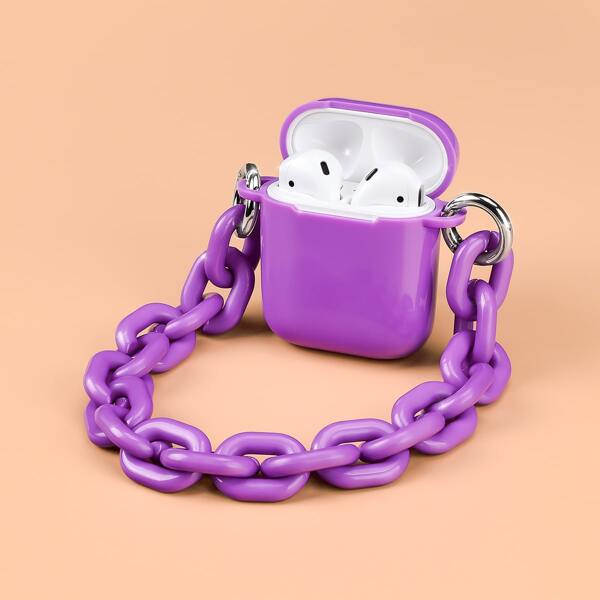 

Чехол для Airpods с цепочкой, Пурпурный