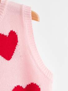 Heart Pattern Sweater Vest