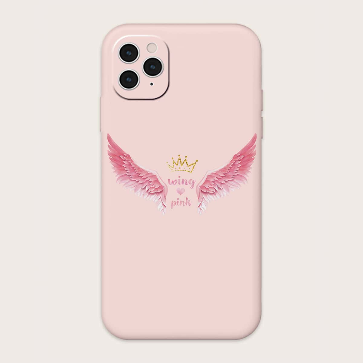 

Wing Print iPhone Case, Pink