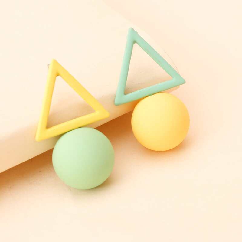 

Triangle & Ball Stud Earrings, Multicolor