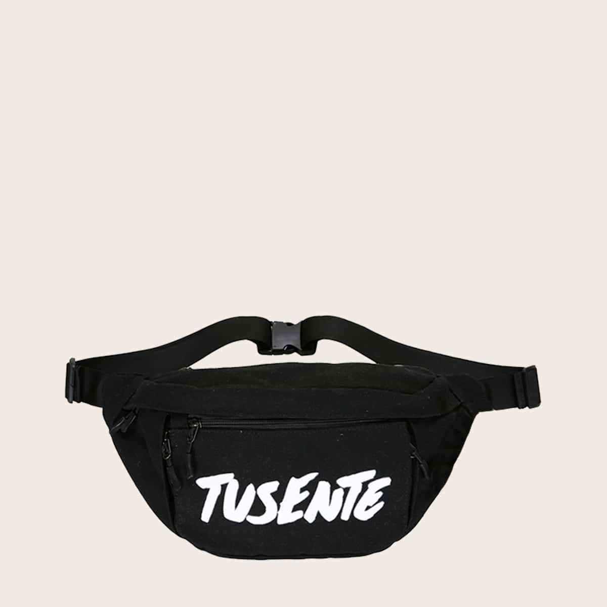 

Guys Letter Graphic Fanny Pack, Black
