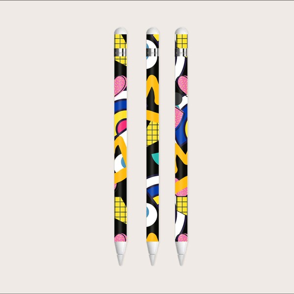 

1 лист наклейка на Apple Pencil 1st с мультипликационным принтом, Многоцветный