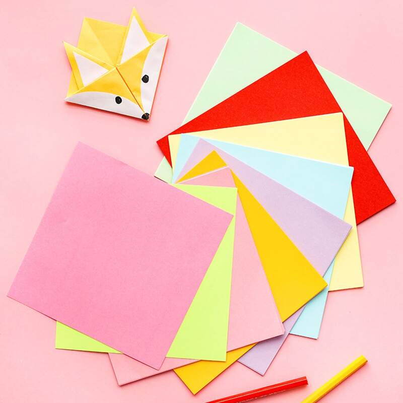 

Random 100sheets Colorful DIY Origami Paper, Multicolor