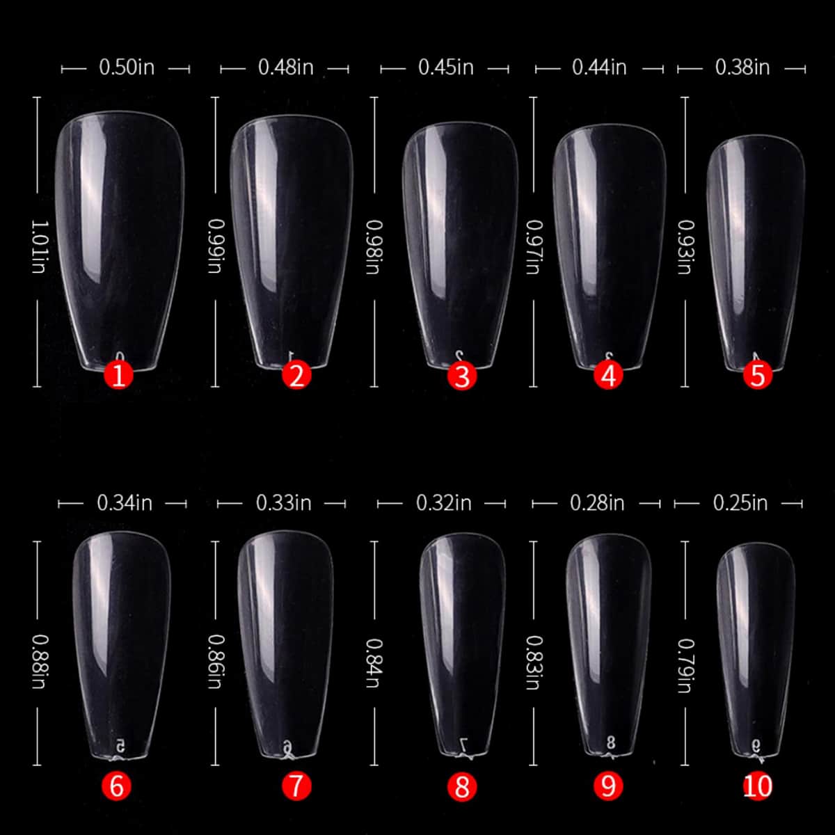 

500pcs Clear Fake Nail