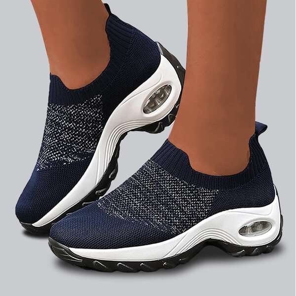 

Knit Slip On Sneakers, Navy blue