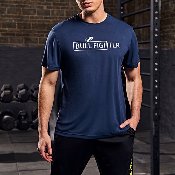 

Men Letter Graphic Sports Tee, Navy blue