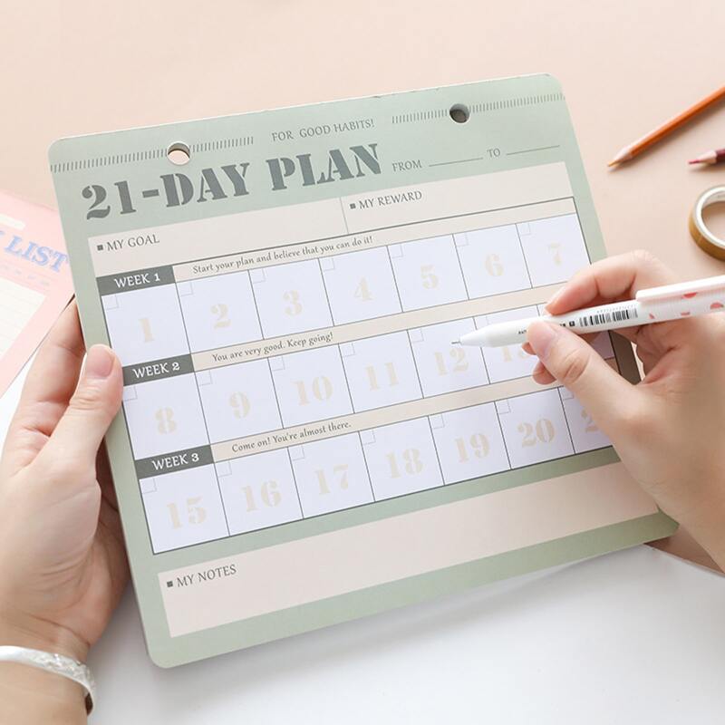 

1pc Random Daily Plan Memo Pad, Multicolor