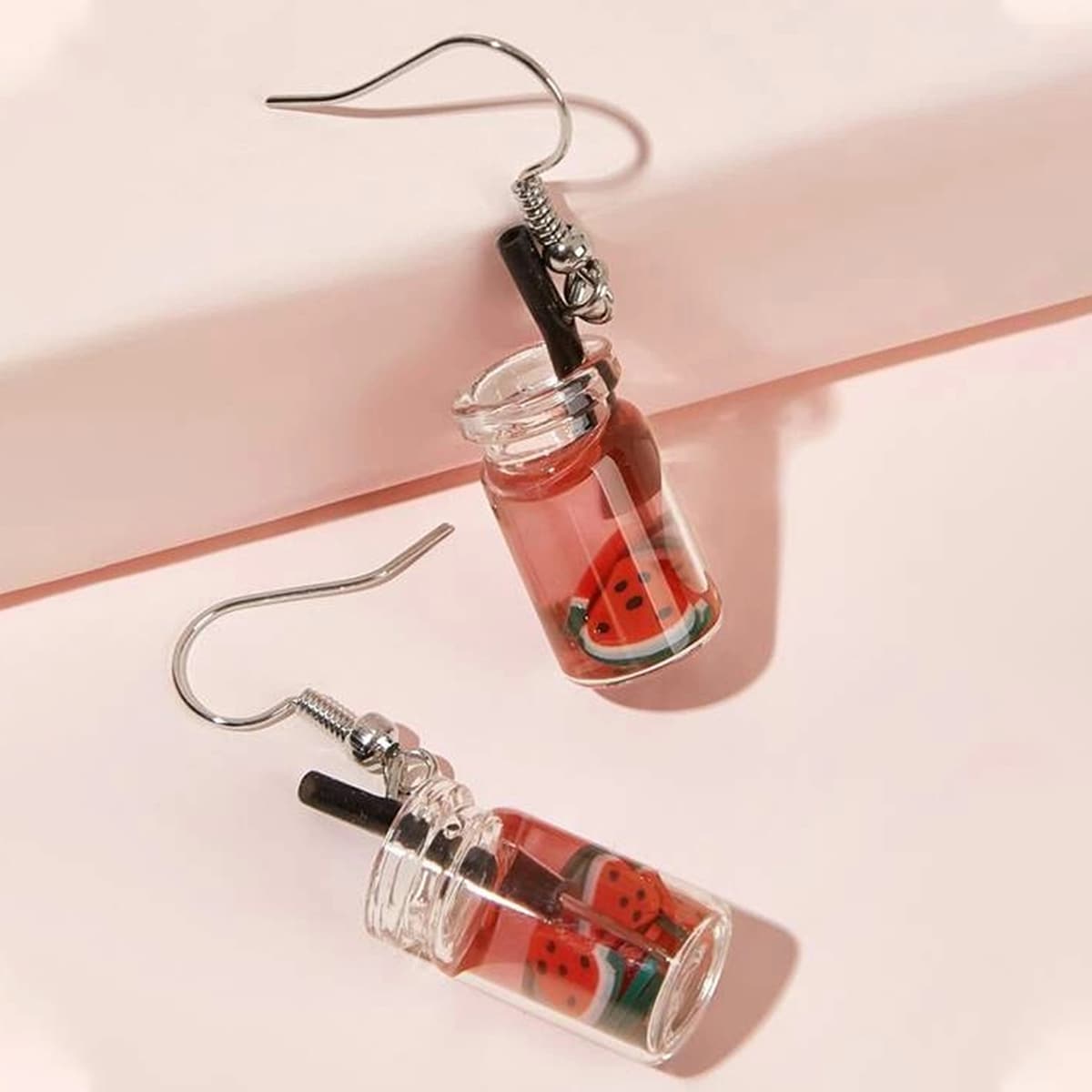 

Glass Bottle Drop Earrings, Multicolor