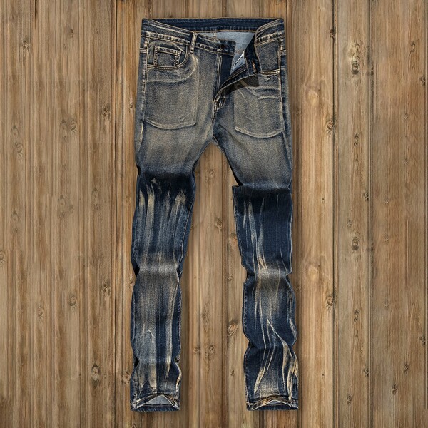 

Men Graphic Print Skinny Jeans, Multicolor