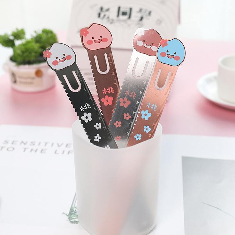 

1pc Random Cartoon Stainless Steel Ruler, Multicolor