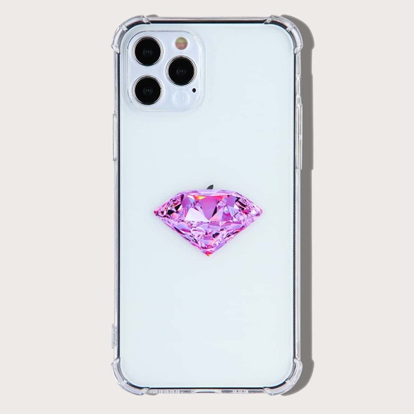

Diamond Pattern iPhone Case, Clear