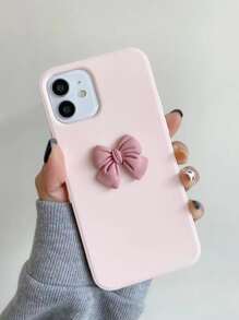 蝴蝶結裝飾iPhone手機殼 - 粉色 - 查看 3