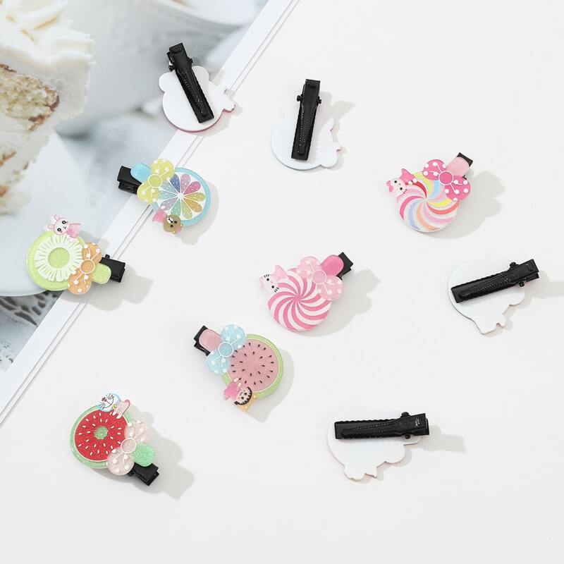 

10pcs Fruit Hair Clip, Multicolor