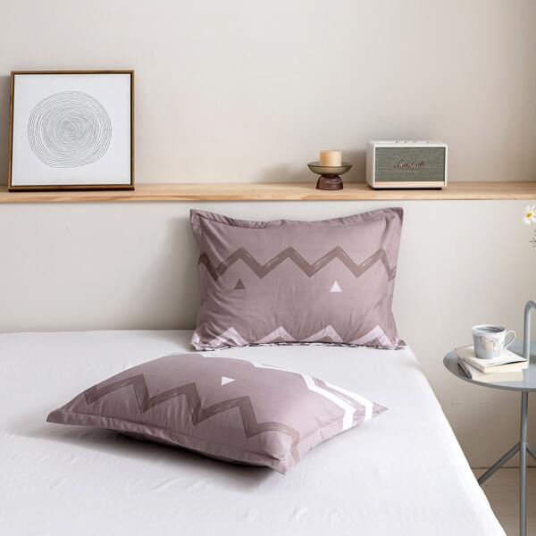

1pair Chevron Pattern Pillowcase Without Filler, Multicolor
