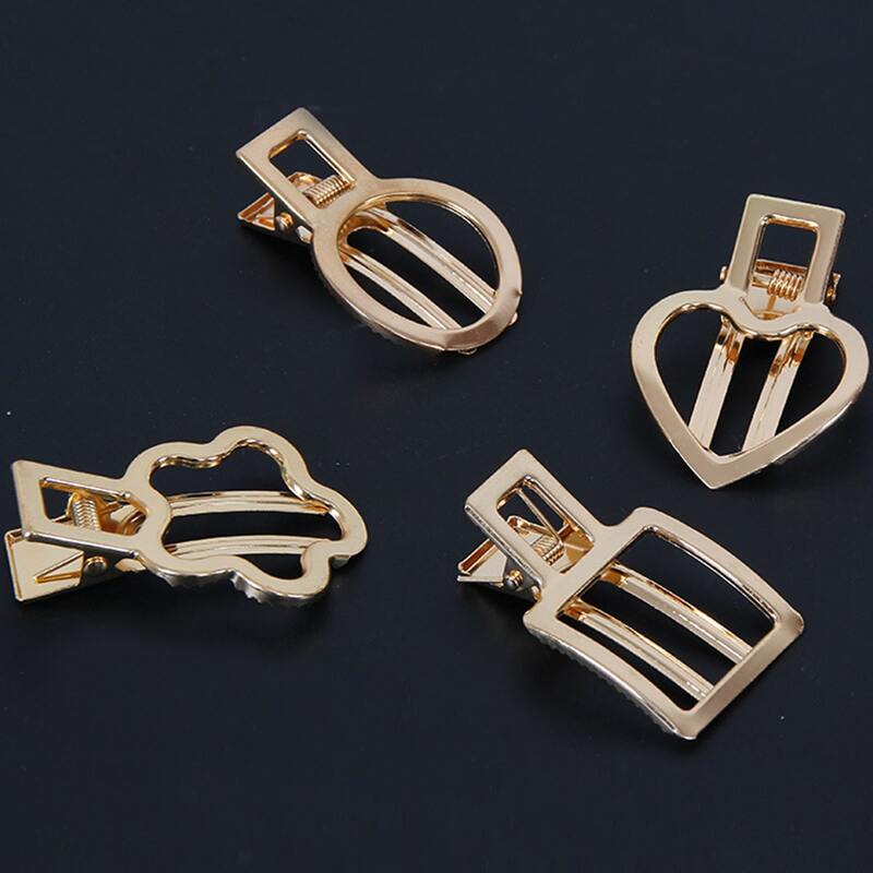 

4pcs Geo Hair Clip, Gold