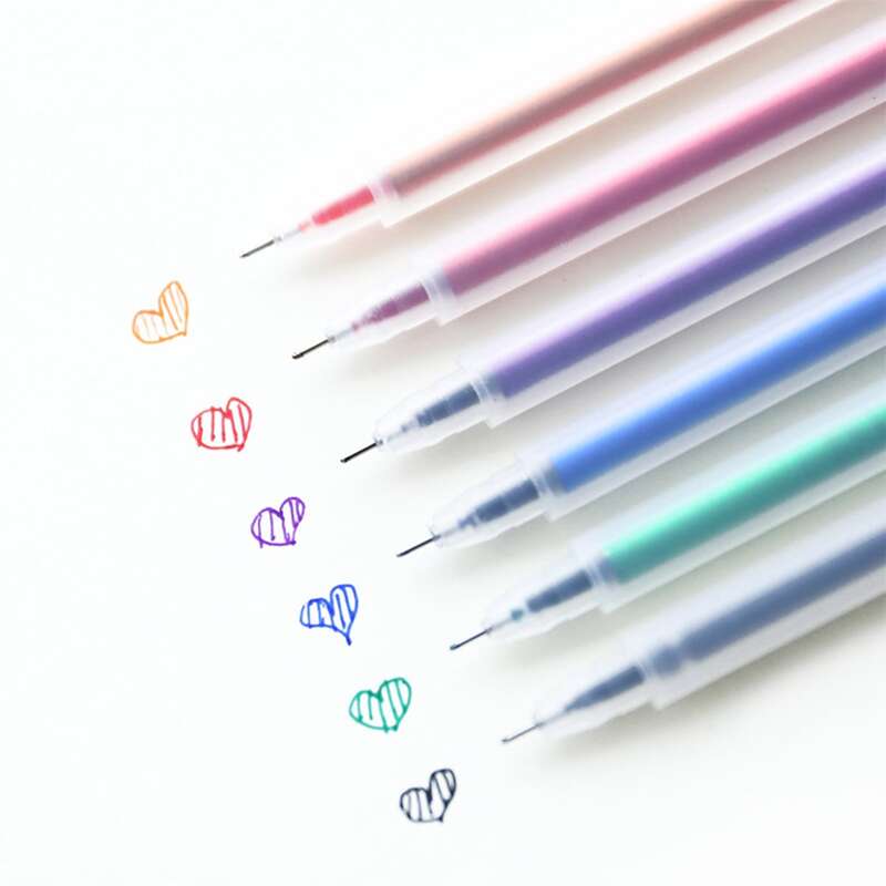 

2pcs Random Colorful Gel Pen, Multicolor