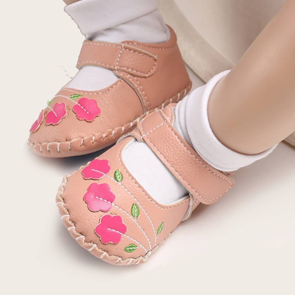

Baby Girl Floral Decor Flats, Pink