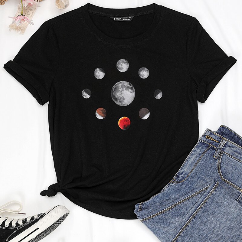 

Planet Print Tee, Black